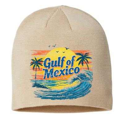 Gulf Of Mexico Retro Vintage Beach Gulf Of Mexico Sustainable Beanie