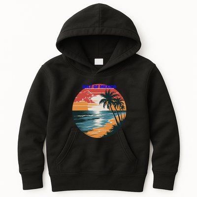 Gulf Of Mexico Vintage 70s Retro Throwback Design .Png Kids Hoodie