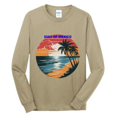 Gulf Of Mexico Vintage 70s Retro Throwback Design .Png Tall Long Sleeve T-Shirt