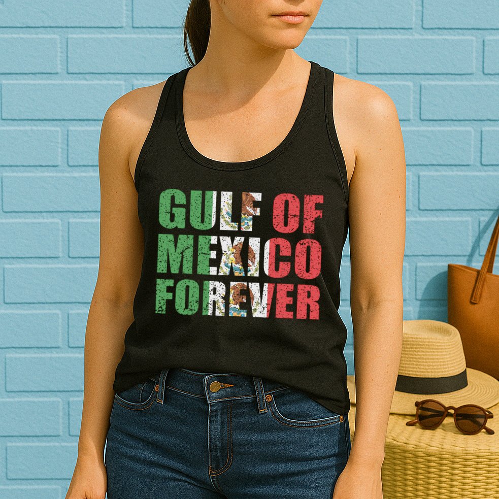Gulf Of Mexico Forever Vintage Retro Mexican Womens Tank Top