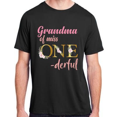 Grandma of Miss One Derful 1st Birthday 1st Birthday Adult ChromaSoft Performance T-Shirt