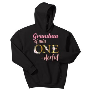 Grandma of Miss One Derful 1st Birthday 1st Birthday Kids Hoodie