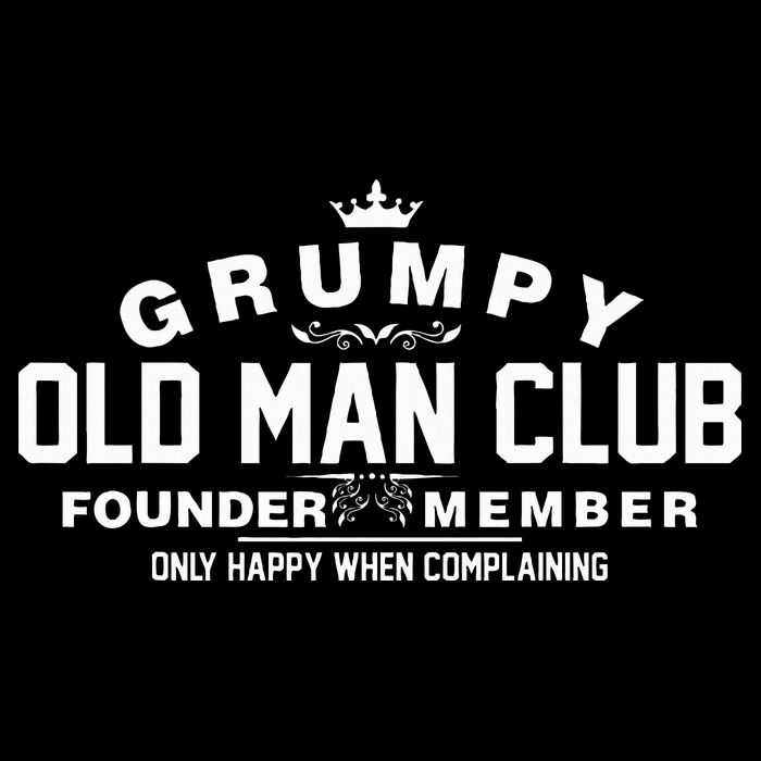 Grumpy Old Man Club Cropped Pullover Crew