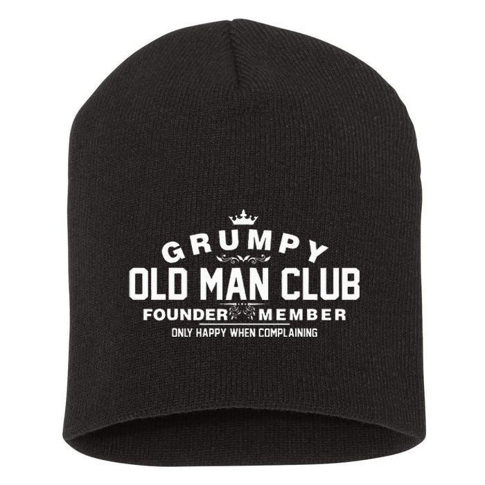 Grumpy Old Man Club Short Acrylic Beanie