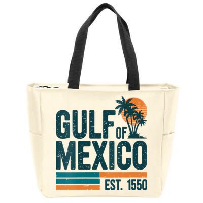 Gulf Of Mexico Est 1550 Retro Vintage Zip Tote Bag