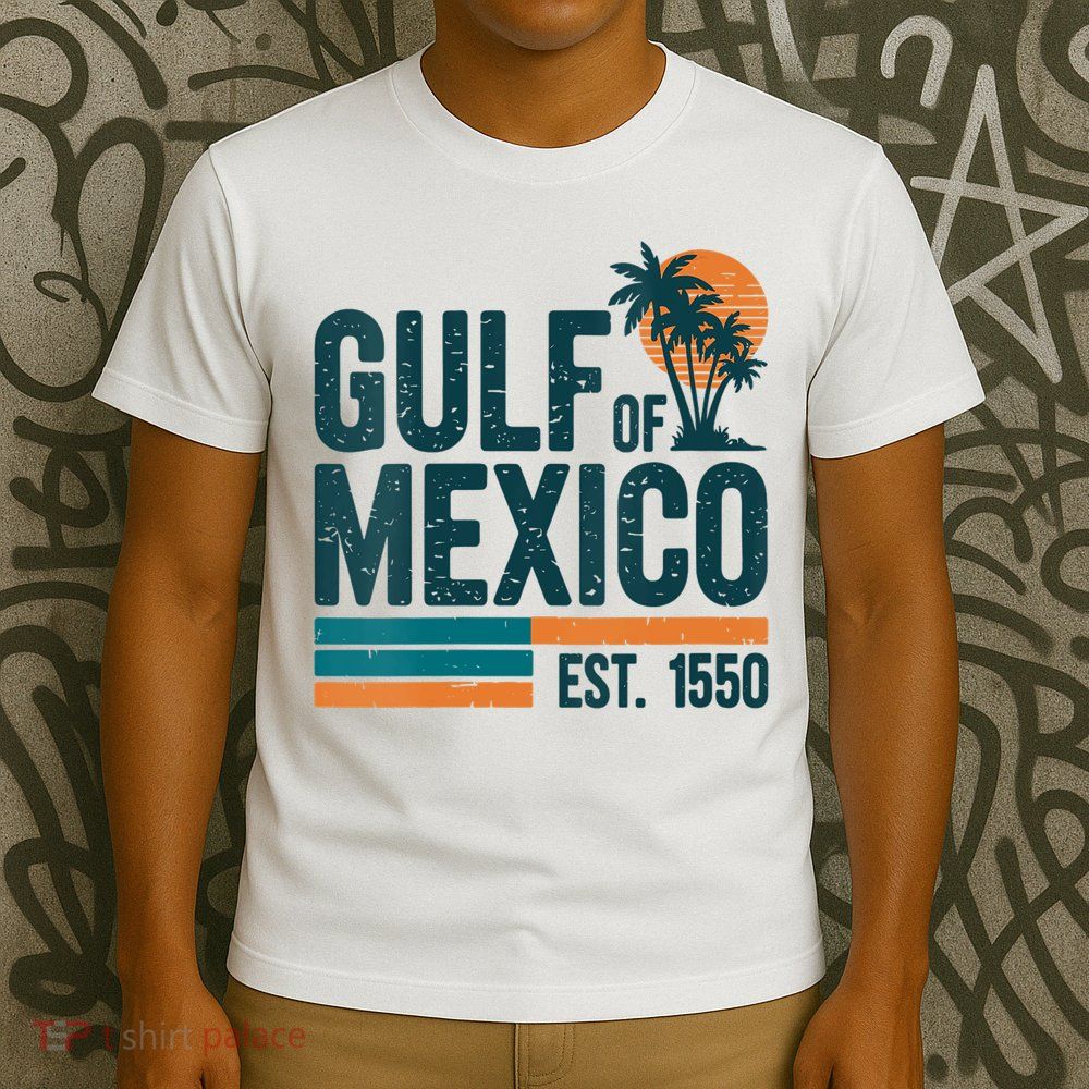 Gulf Of Mexico Est 1550 Retro Vintage T-Shirt