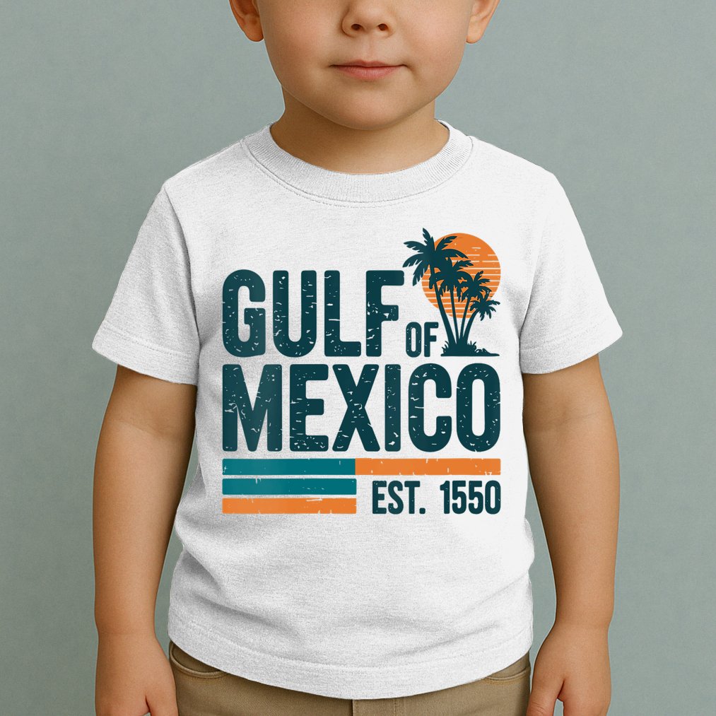 Gulf Of Mexico Est 1550 Retro Vintage Toddler T-Shirt