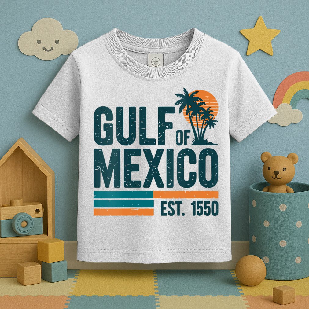 Gulf Of Mexico Est 1550 Retro Vintage Toddler T-Shirt