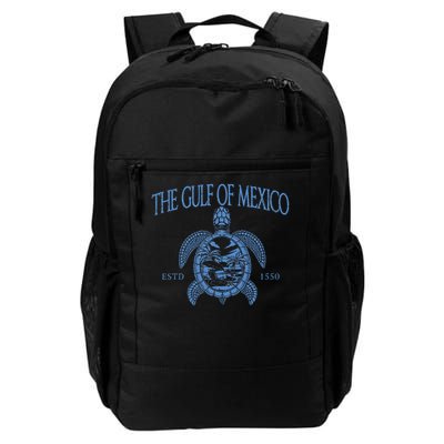 Gulf of Mexico ESTD 1550 Sea Ocean Turtle Summer Vacation Daily Commute Backpack