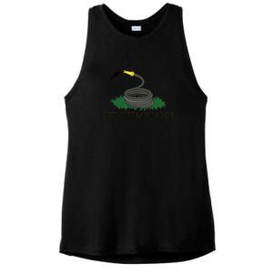 Get Off My Lawn Gadsden Parody Ladies PosiCharge Tri-Blend Wicking Tank