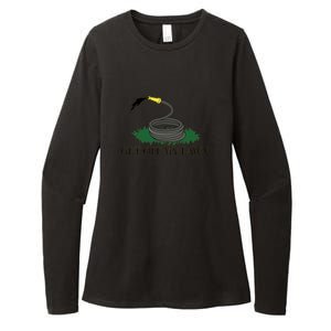 Get Off My Lawn Gadsden Parody Womens CVC Long Sleeve Shirt