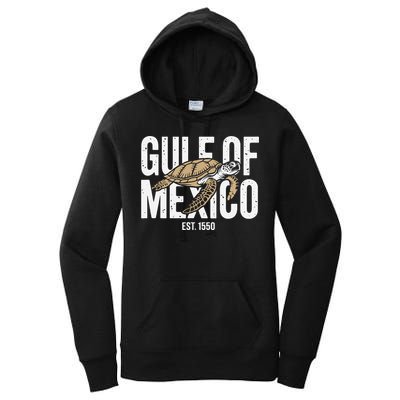 Gulf of Mexico with Turtle Women's Pullover Hoodie