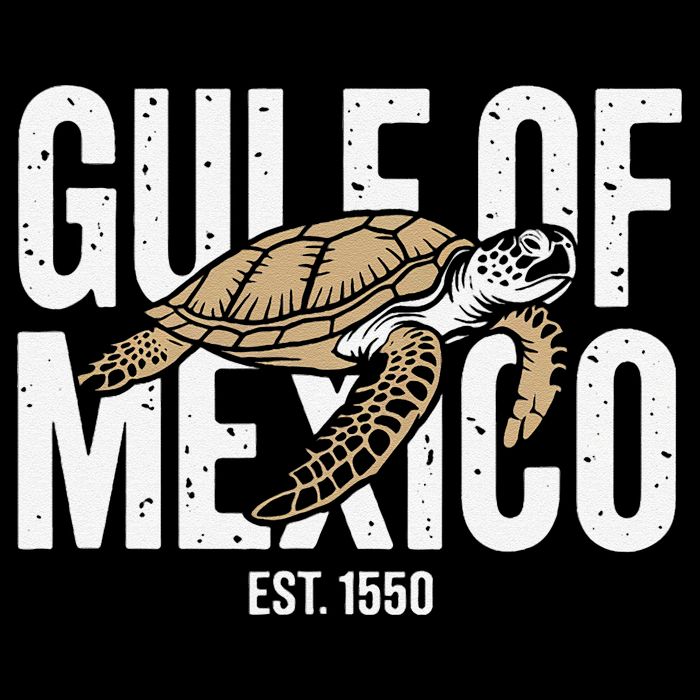 Gulf of Mexico with Turtle Poster