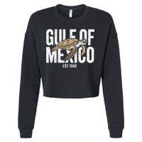 Gulf of Mexico with Turtle Cropped Pullover Crew