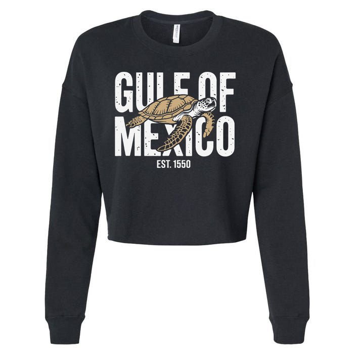 Gulf of Mexico with Turtle Cropped Pullover Crew