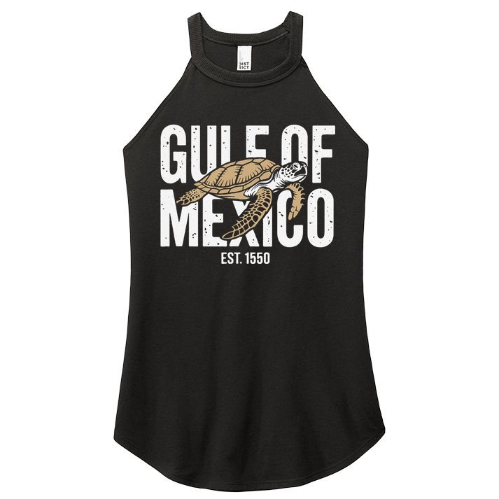 Gulf of Mexico with Turtle Women's Perfect Tri Rocker Tank