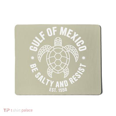Gulf Of Mexico Be Salty And Resist 1550 Tribal Turtle Mousepad