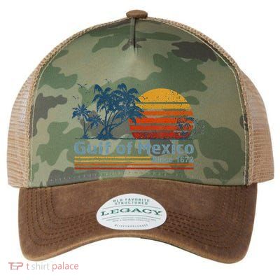 Gulf Of Mexico Since 1672 Retro Vintage Beach Legacy Tie Dye Trucker Hat