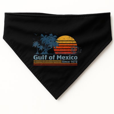 Gulf Of Mexico Since 1672 Retro Vintage Beach USA-Made Doggie Bandana