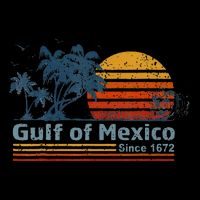 Gulf Of Mexico Since 1672 Retro Vintage Beach Baby Bodysuit