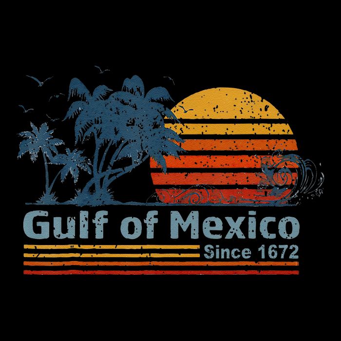 Gulf Of Mexico Since 1672 Retro Vintage Beach Baby Bodysuit
