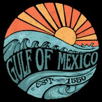 Gulf Of Mexico Est 1550 Retro Vintage Beach Button