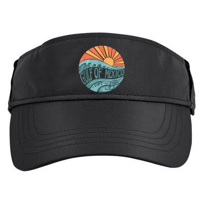 Gulf Of Mexico Est 1550 Retro Vintage Beach Adult Drive Performance Visor