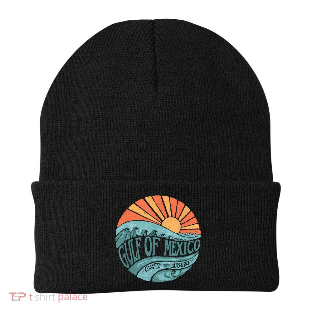 Gulf Of Mexico Est 1550 Retro Vintage Beach Beanie