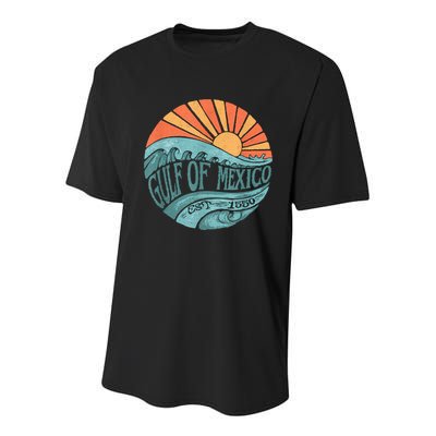 Gulf Of Mexico Est 1550 Retro Vintage Beach Youth Performance Sprint T-Shirt