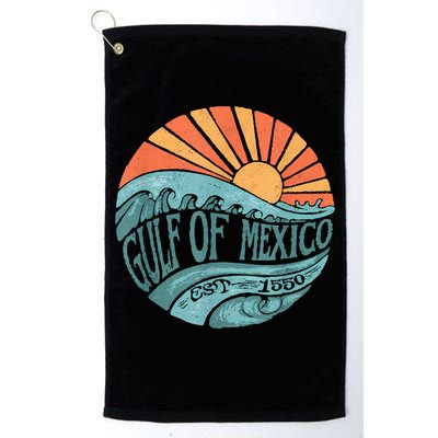 Gulf Of Mexico Est 1550 Retro Vintage Beach Golf Towel