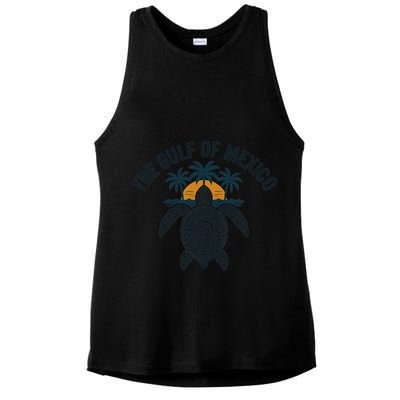 Gulf Of Mexico Est 1550 Forever Not US America With Turtle Ladies PosiCharge Tri-Blend Wicking Tank