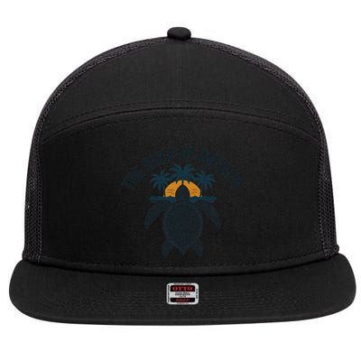 Gulf Of Mexico Est 1550 Forever Not US America With Turtle 7 Panel Mesh Trucker Snapback Hat
