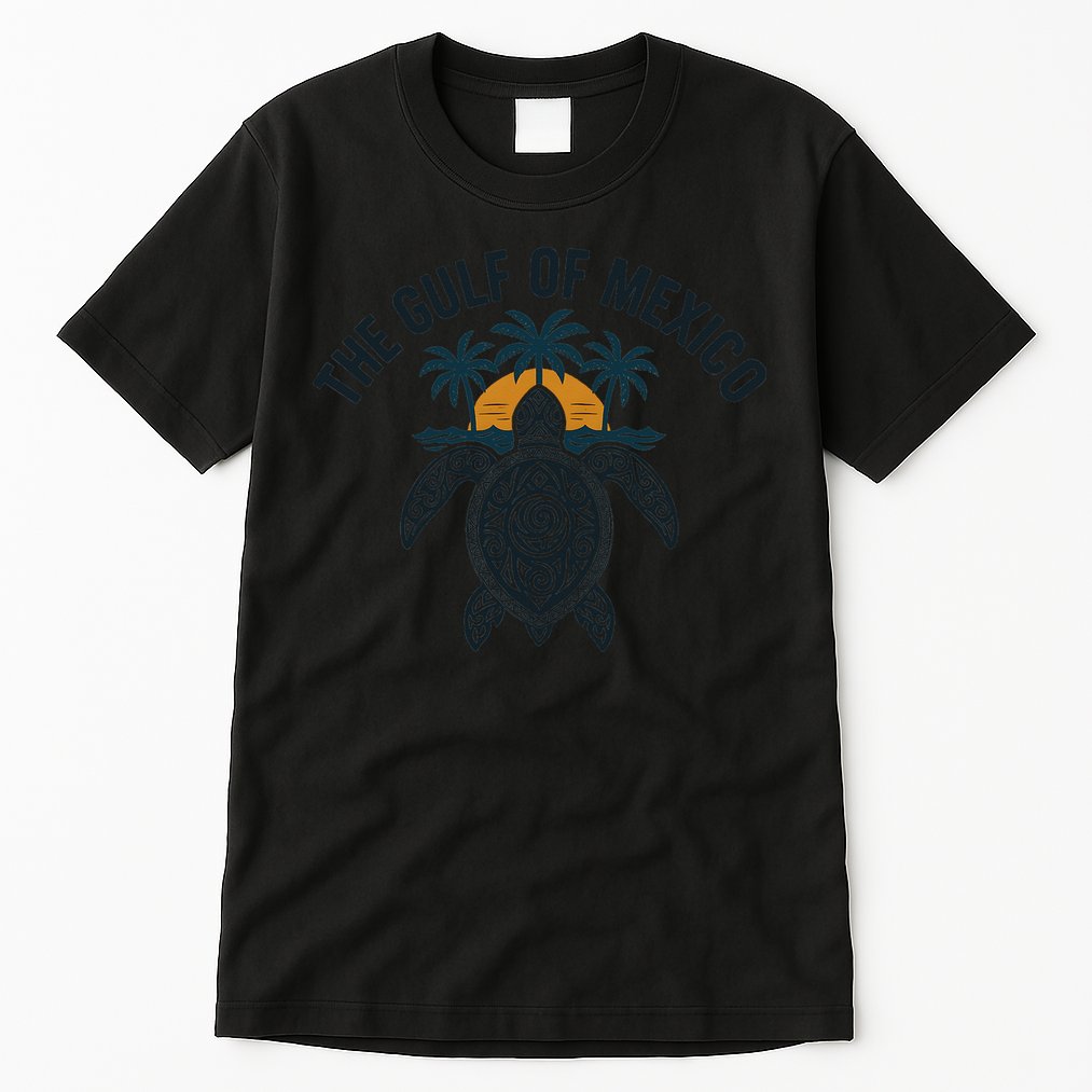 Gulf Of Mexico Est 1550 Forever Not US America With Turtle Tall T-Shirt