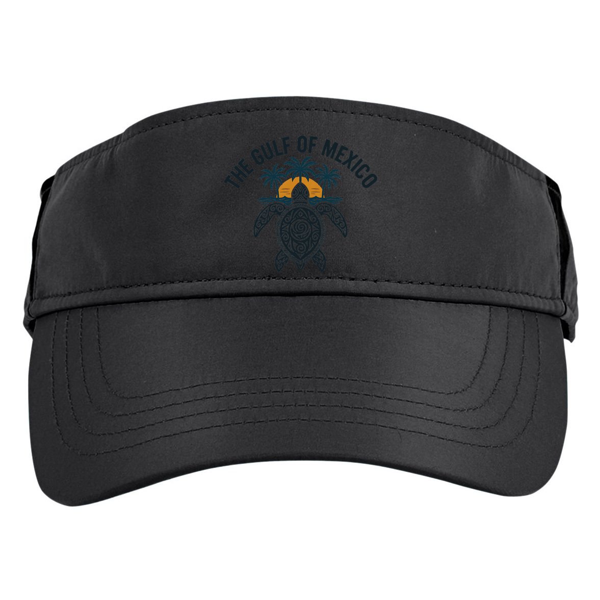 Gulf Of Mexico Est 1550 Forever Not US America With Turtle Adult Drive Performance Visor