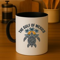 Gulf Of Mexico Est 1550 Forever Not US America With Turtle Mug