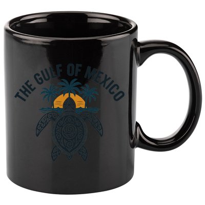 Gulf Of Mexico Est 1550 Forever Not US America With Turtle 11oz C Handle Ceramic Mug