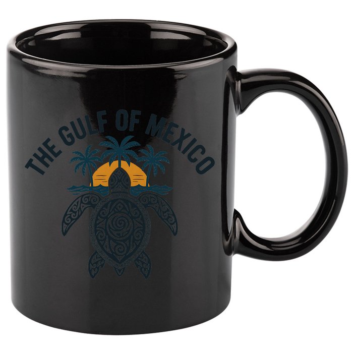 Gulf Of Mexico Est 1550 Forever Not US America With Turtle 11oz C Handle Ceramic Mug