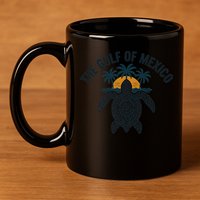 Gulf Of Mexico Est 1550 Forever Not US America With Turtle 11oz C Handle Ceramic Mug