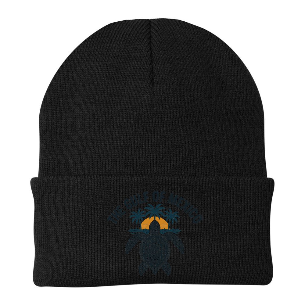 Gulf Of Mexico Est 1550 Forever Not US America With Turtle Beanie