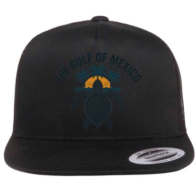 Gulf Of Mexico Est 1550 Forever Not US America With Turtle Flat Bill Trucker Hat