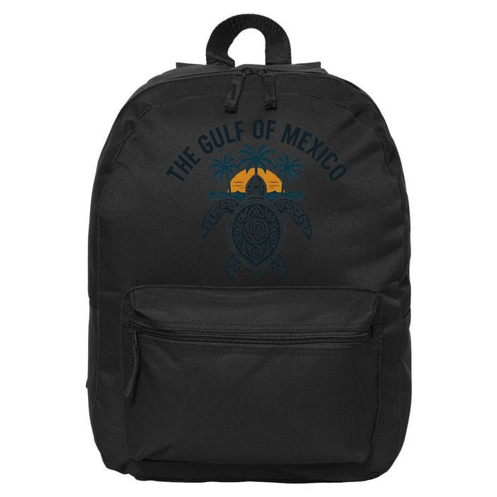Gulf Of Mexico Est 1550 Forever Not US America With Turtle 16 in Basic Backpack