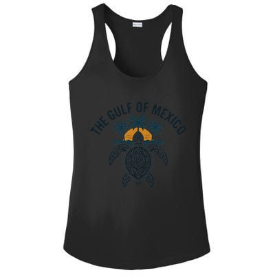 Gulf Of Mexico Est 1550 Forever Not US America With Turtle Ladies PosiCharge Competitor Racerback Tank