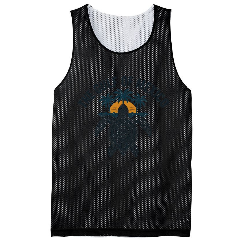 Gulf Of Mexico Est 1550 Forever Not US America With Turtle Mesh Reversible Basketball Jersey Tank