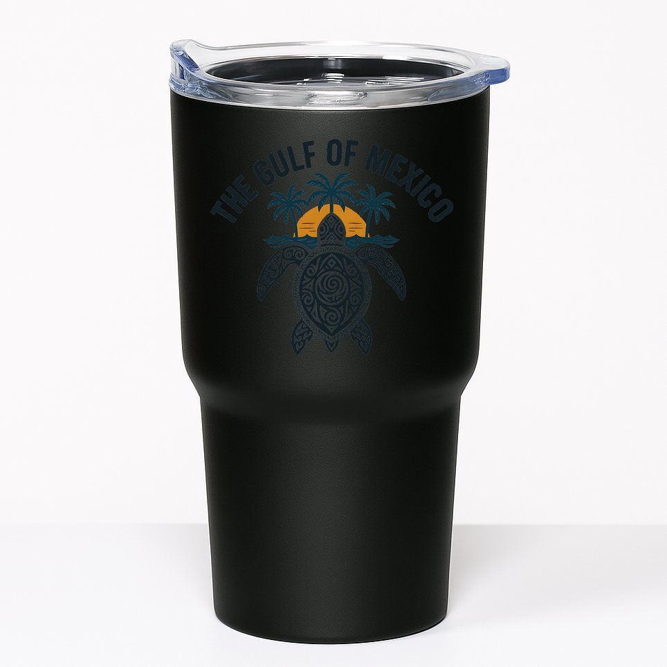 Gulf Of Mexico Est 1550 Forever Not US America With Turtle Tumbler