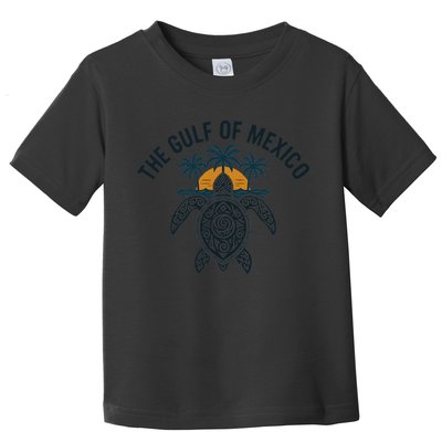 Gulf Of Mexico Est 1550 Forever Not US America With Turtle Toddler T-Shirt