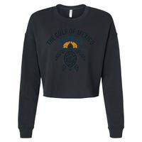 Gulf Of Mexico Est 1550 Forever Not US America With Turtle Cropped Pullover Crew