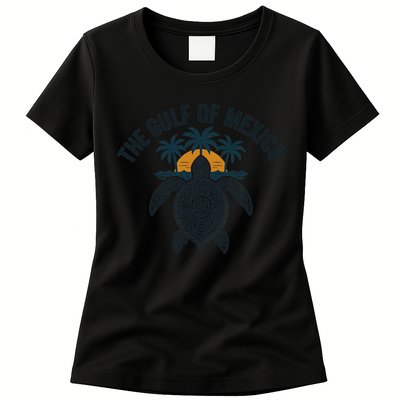 Gulf Of Mexico Est 1550 Forever Not US America With Turtle Womens T-Shirt