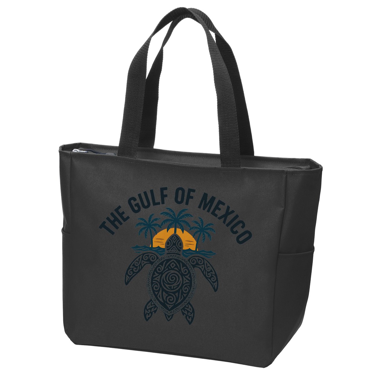 Gulf Of Mexico Est 1550 Forever Not US America With Turtle Zip Tote Bag