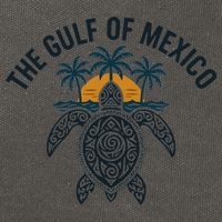 Gulf Of Mexico Est 1550 Forever Not US America With Turtle Cotton Canvas Backpack