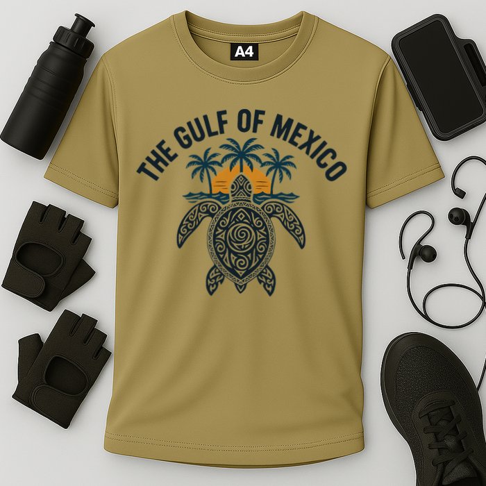 Gulf Of Mexico Est 1550 Forever Not US America With Turtle Performance Shirt